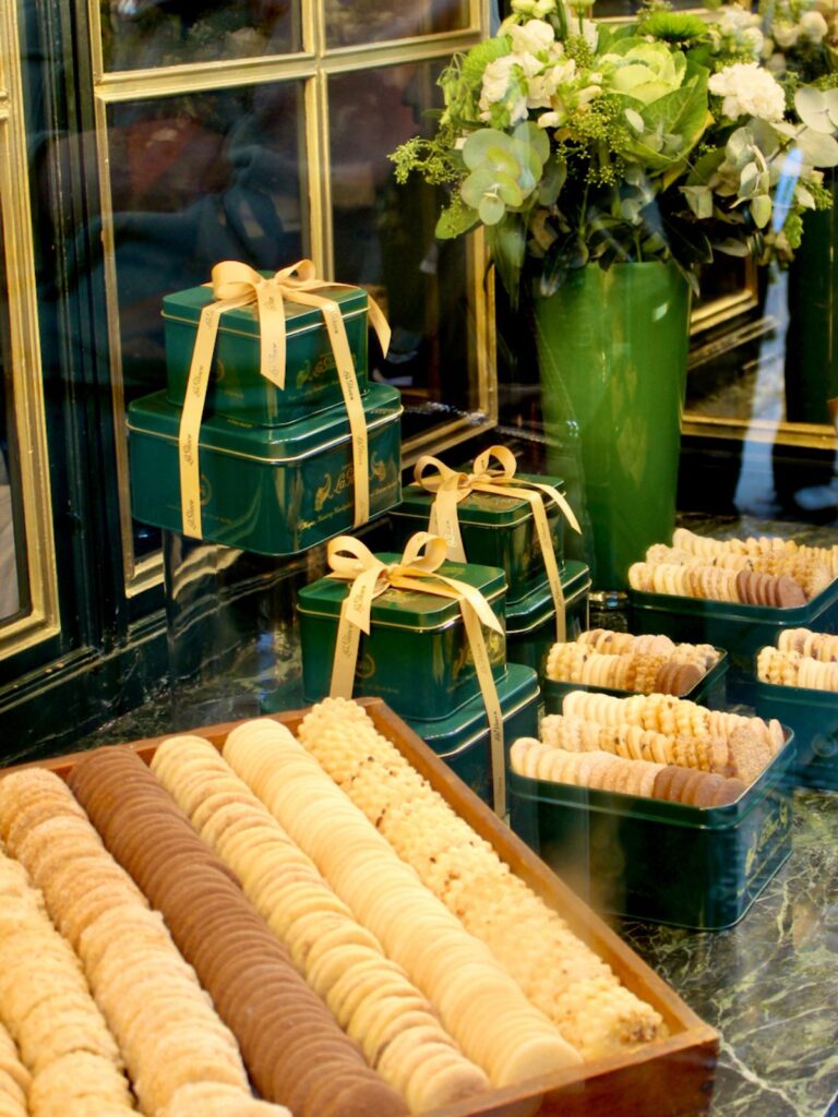 Danish Christmas cookies decorated in boxes