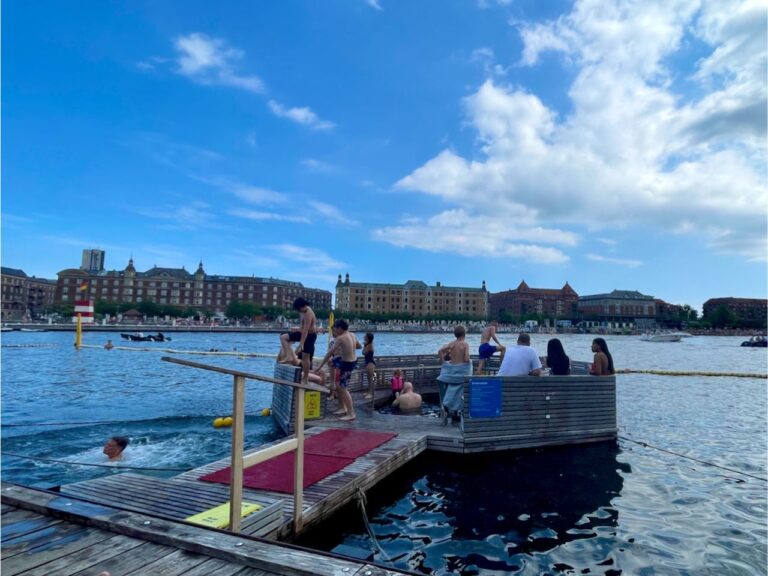 Winter bathing at the Harbour baths in Copenhagen Canals