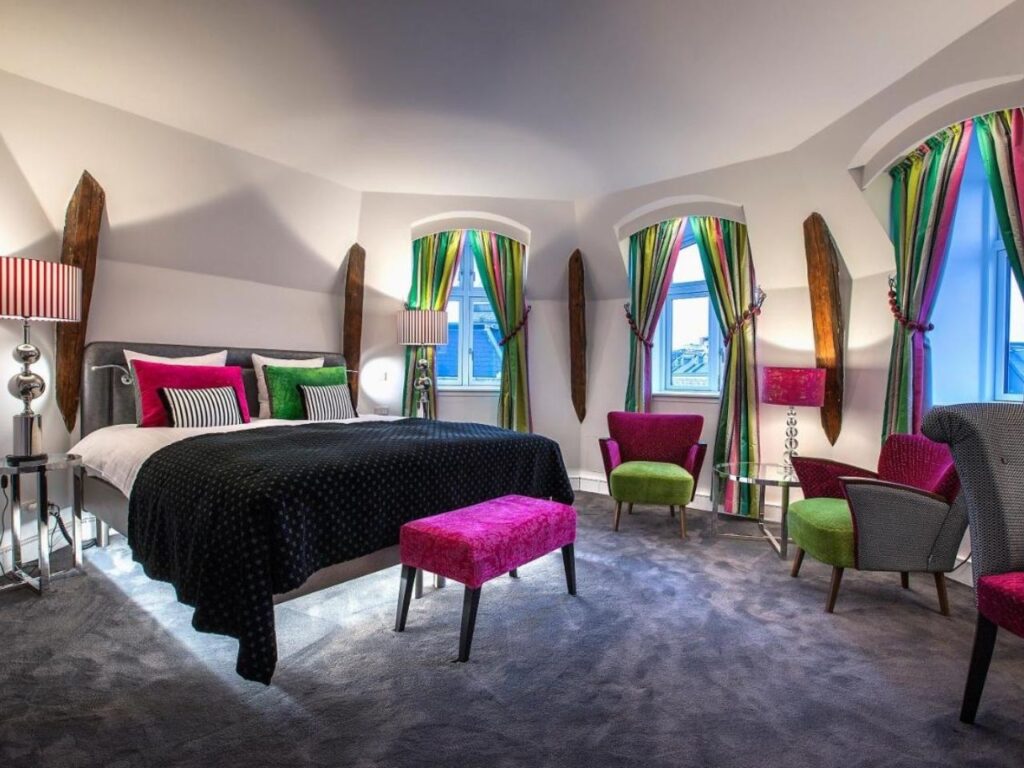 Inside look of the Absalon hotel room in Copenhagen