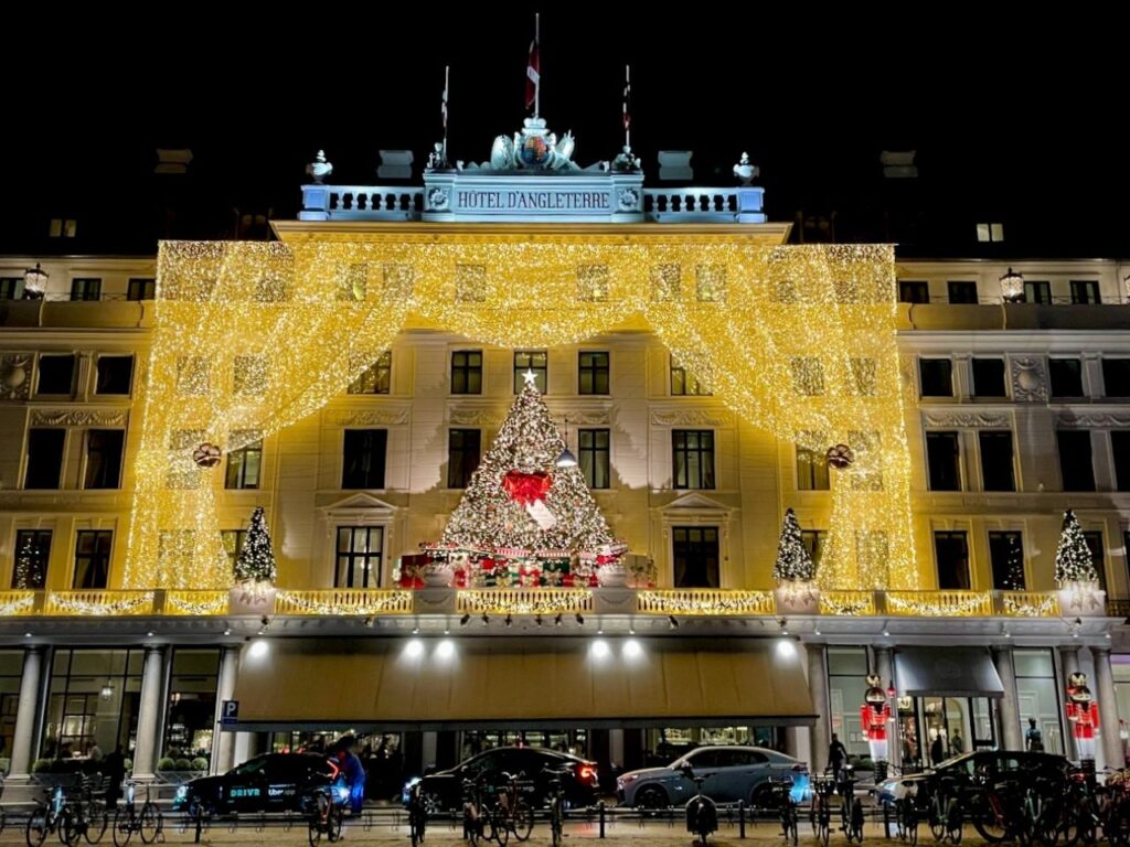 Hotel D'Angleterre decorations for Christmas in 2024