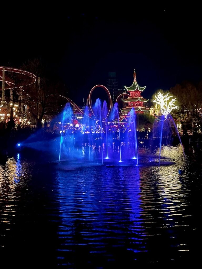 Tivoli Lake illumination show during Christmas season