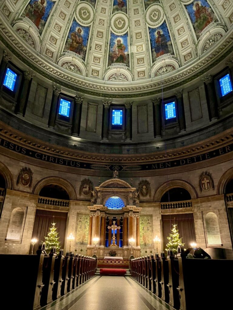 Inside look of the Frederik Church, Copenhagen