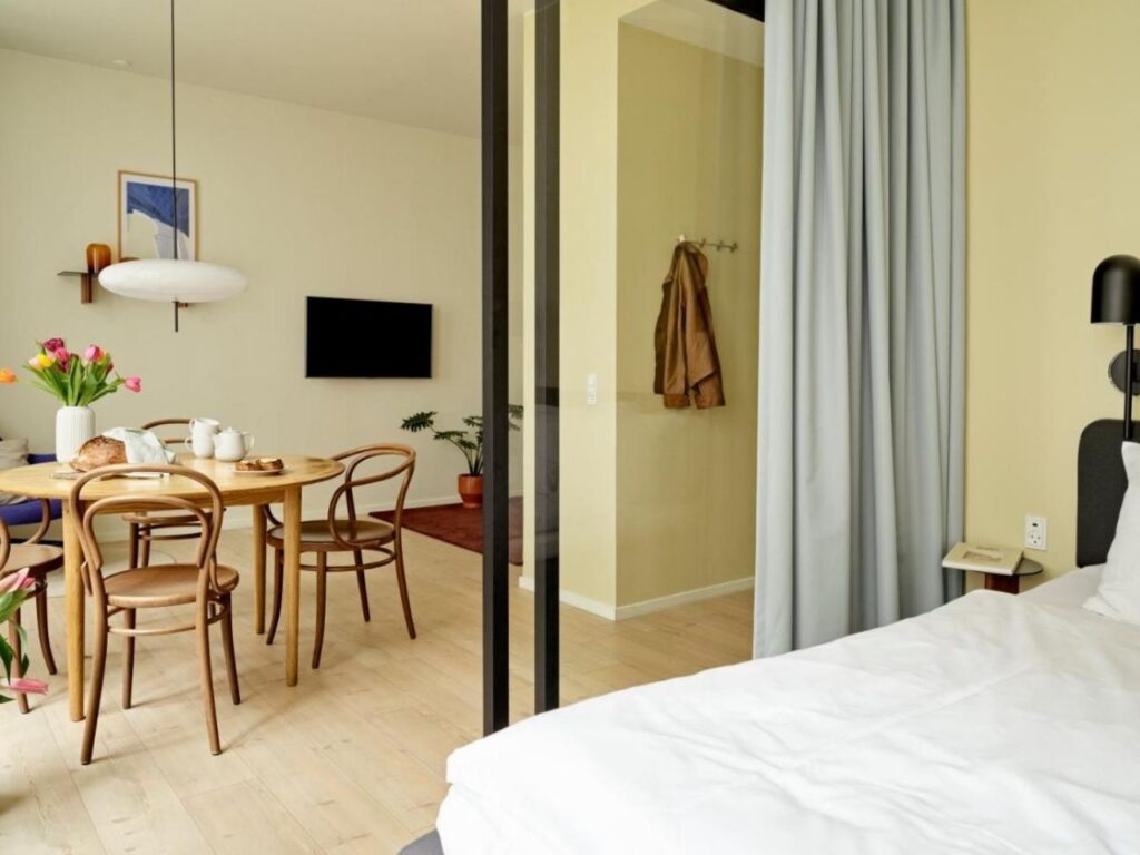 Rooms at Apēron apartment hotel, Copenhagen