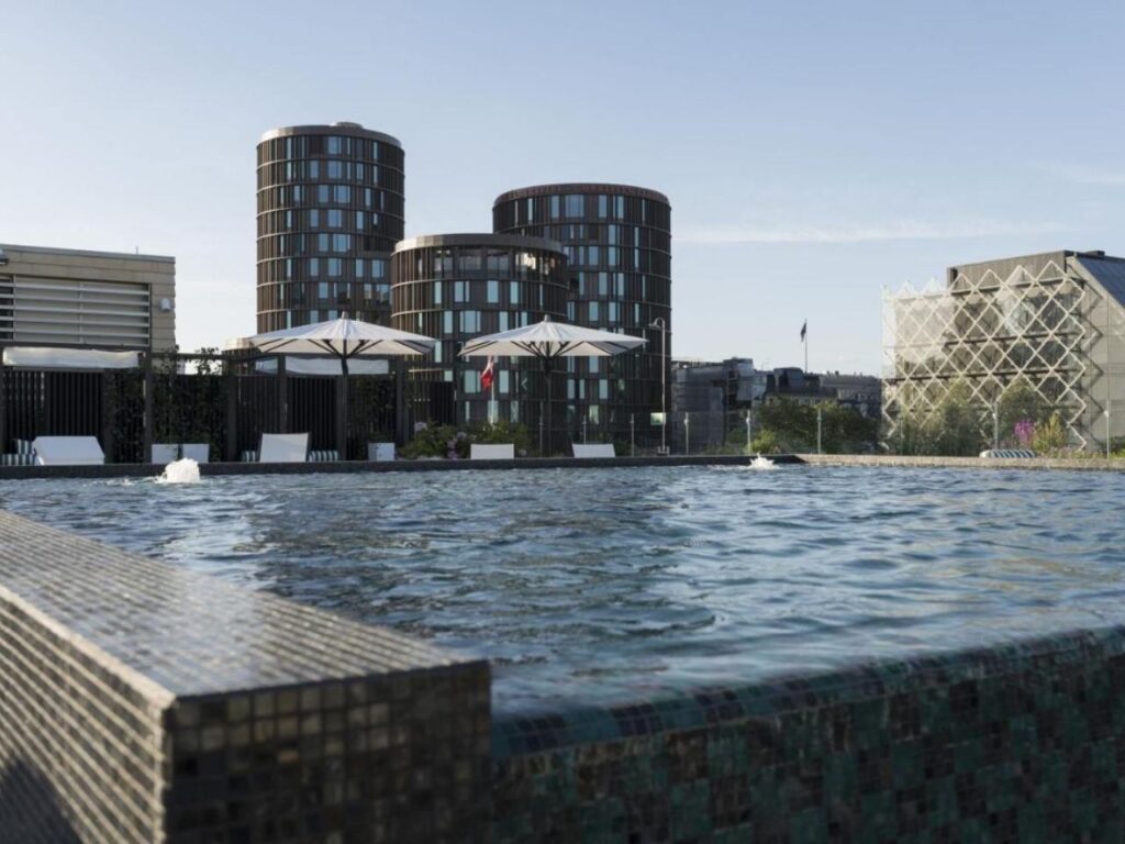 Nimb hotel infinity pool - best hotel in Copenhagen with swimming pool