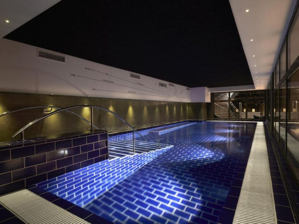 Indoor swimming pool at steel house, Copenhagen