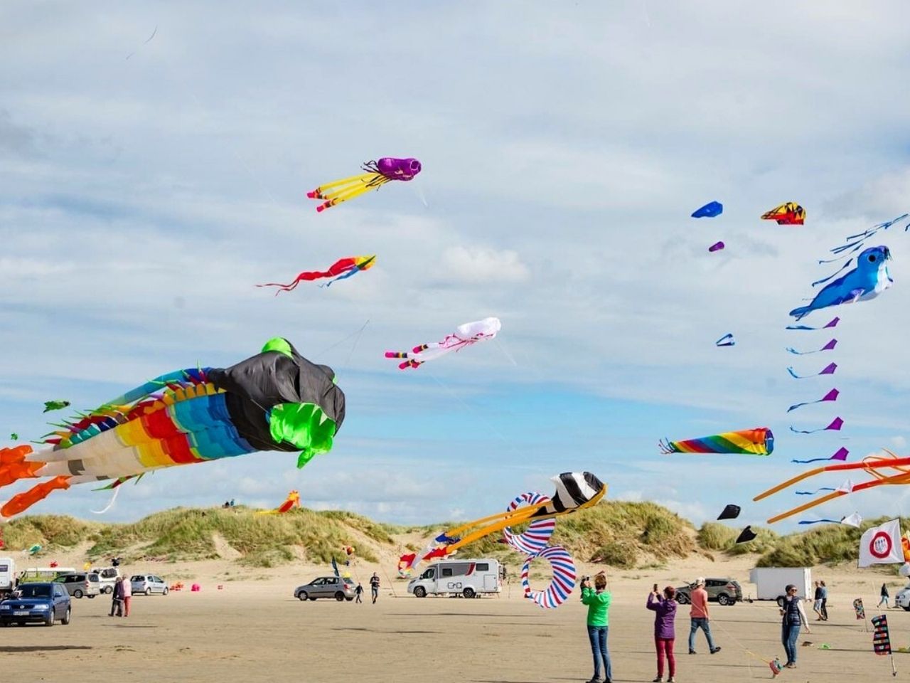 Kite festival at Amager Strand, Copenhagen