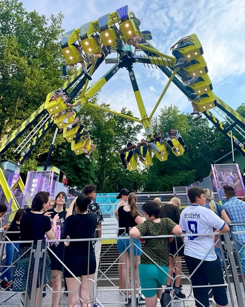 Adventure rides at Bakken amusement park