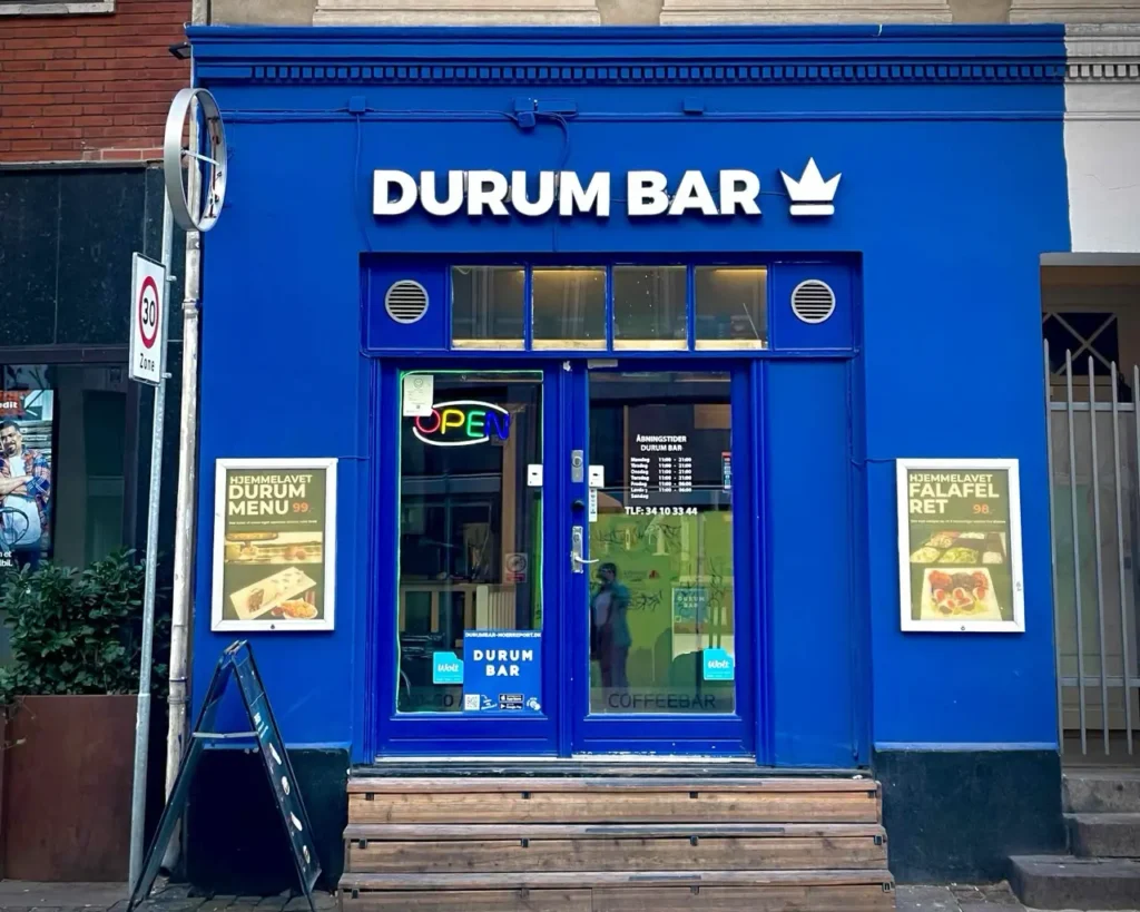Entrance of Durum Bar kebab restaurant