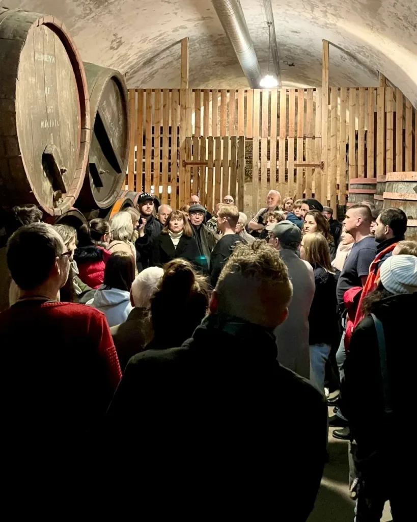 People listening to the home of Carlsberg tour