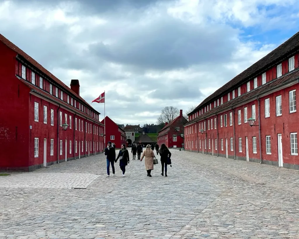 Red buildings at Kastellet