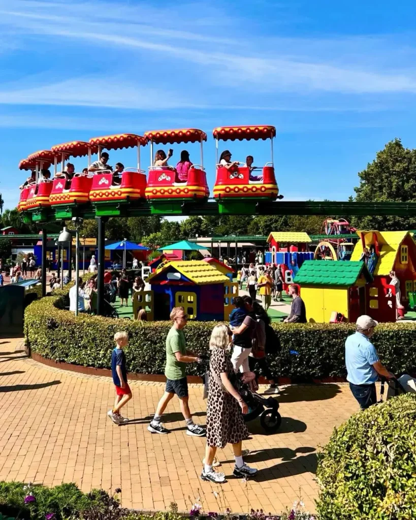 Families enjoying at Legoland fun rides