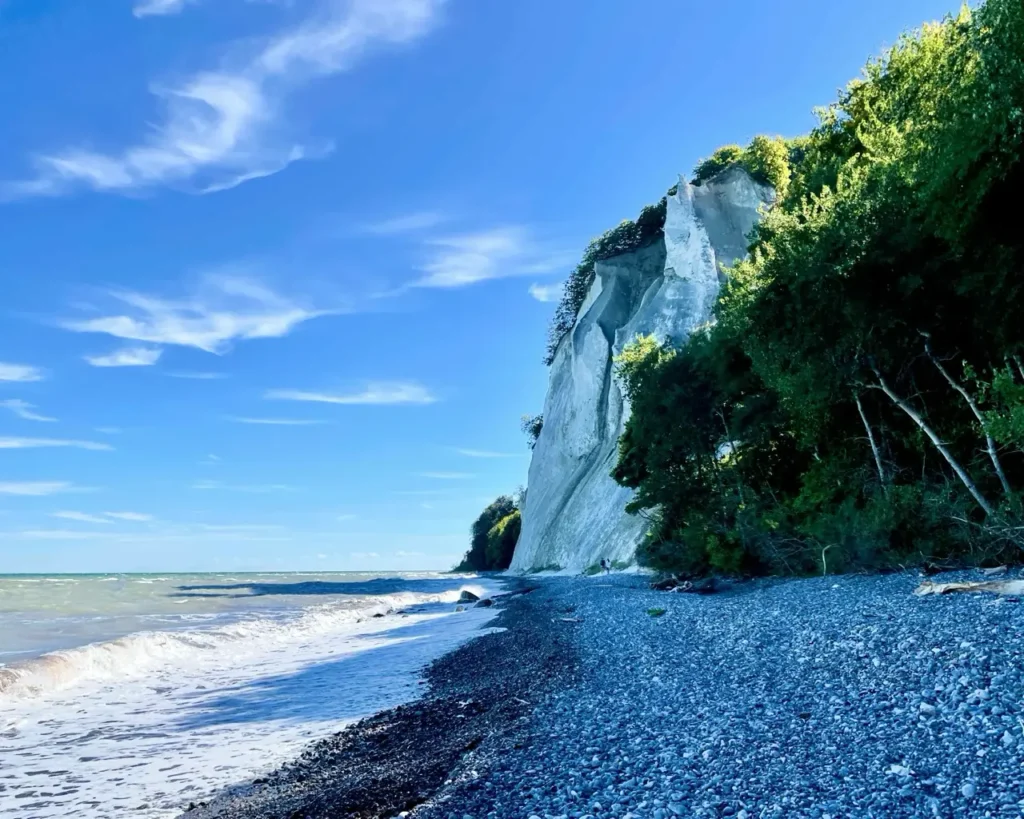 Møns Klint limestone rocks in Denmark