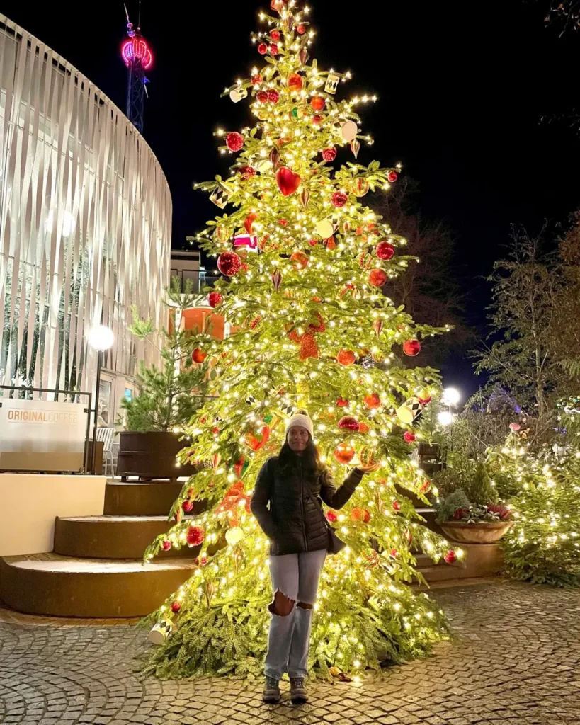Christmas decorations at Tivoli Gardens Copenhagen