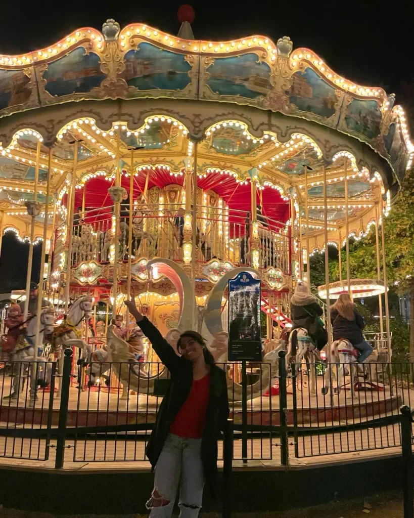 Tivoli carousal ride at night