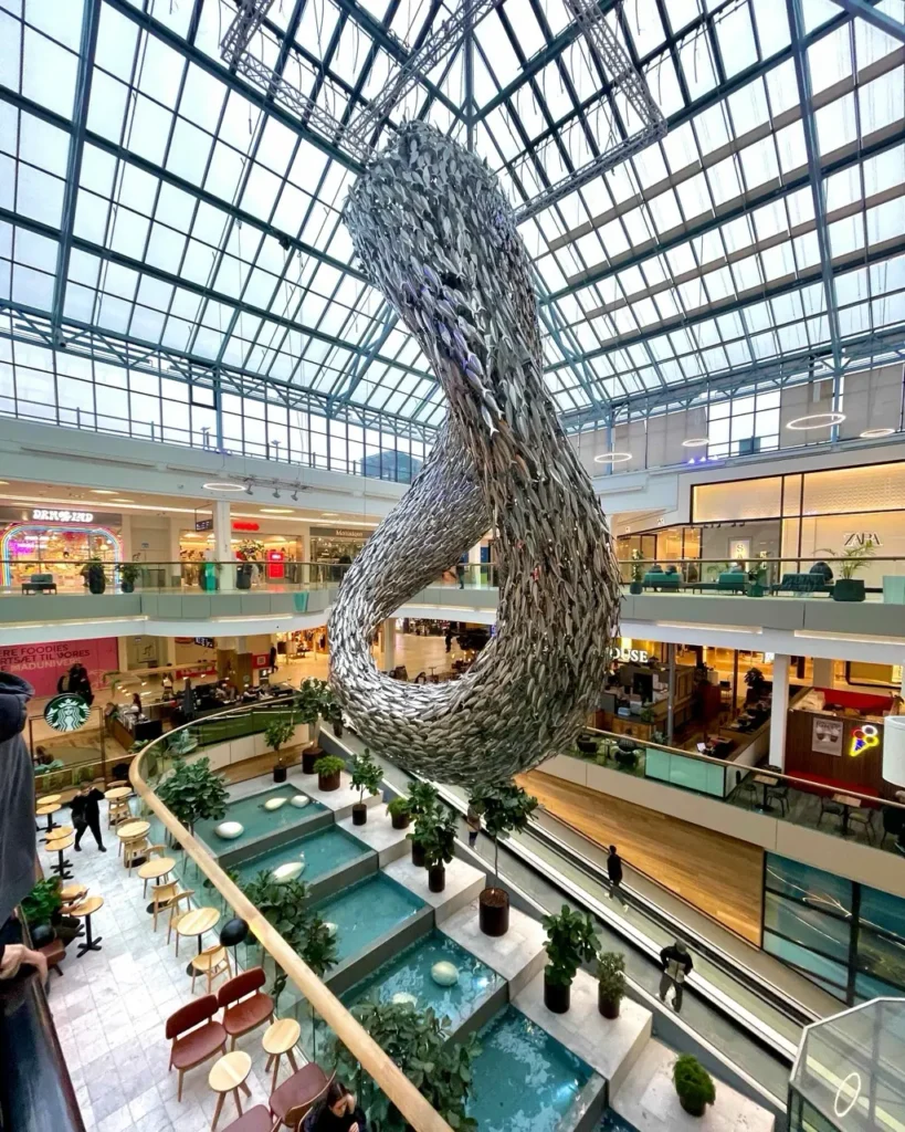 Inside Fisketorvet shopping mall