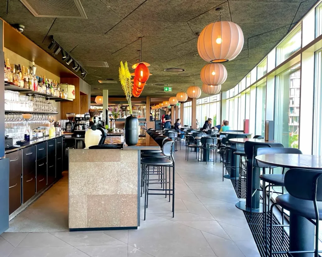 Inside Sticks and Sushi rooftop restaurant