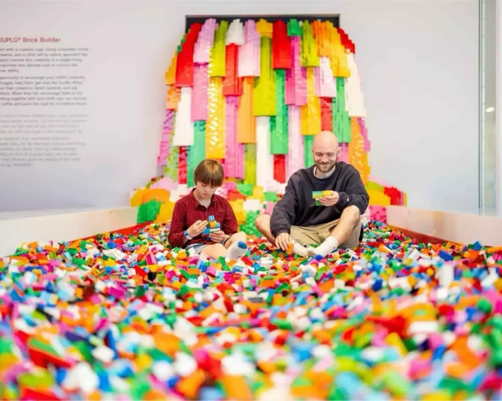 Playing at Lego House Billund with kids